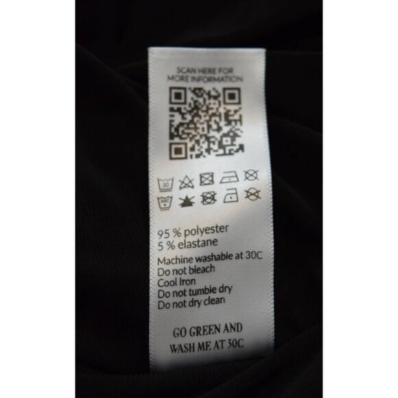 CLUB L LONDON ELODIE BLACK ASYMMETRIC BARDOT RUCHED MIDI DRESS - Picture 10 of 10